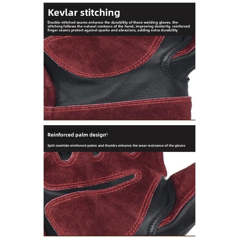 Cowhide welding gloves 832abrasion resistant high temperature and cold resistant gloves handling machinery labor protection gloves