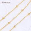 18K Gold Plated Brass Beads Chains For Jewelry Making,DIY Necklaces Bracelets Bulk Chain Accessories,Chain Fittings