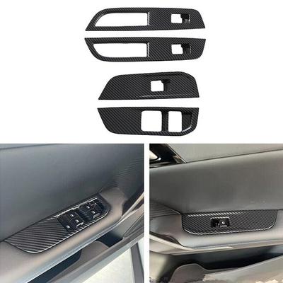 Embellecedor de panel de interruptores de elevación de ventana de coche, compatible con MG4 EVMulan 2022-2024, ABS, fibra de carbono, duradero.