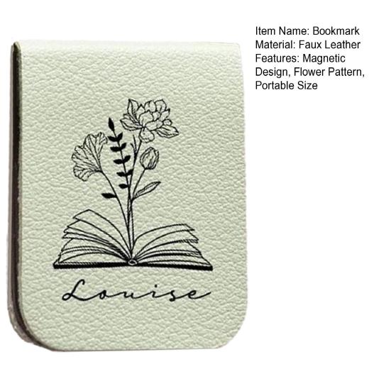 Suni Deri Çiçek Ayraç El Yapımı Mini Taşınabilir Su Geçirmez Kitap Sayfa İşaretleyici Manyetik Klips Kitapseverler Çocuklar Öğrenciler Hediye
