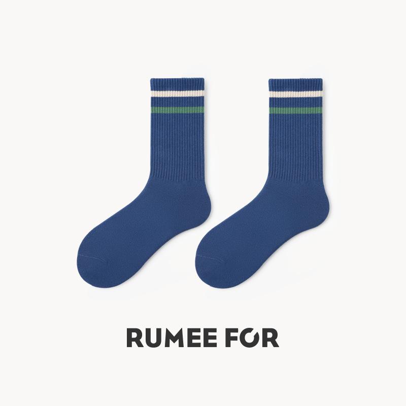 5 Pairs of Female Spring and Summer Simple Pure Color Sports Breathable Boneless Tube Socks