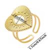 1Pcs Open Adjustable Stainless Steel Heart Sun Leaf Rings Diy Cabochons Silver/Gold Ring For Women Men Handmade Supplies