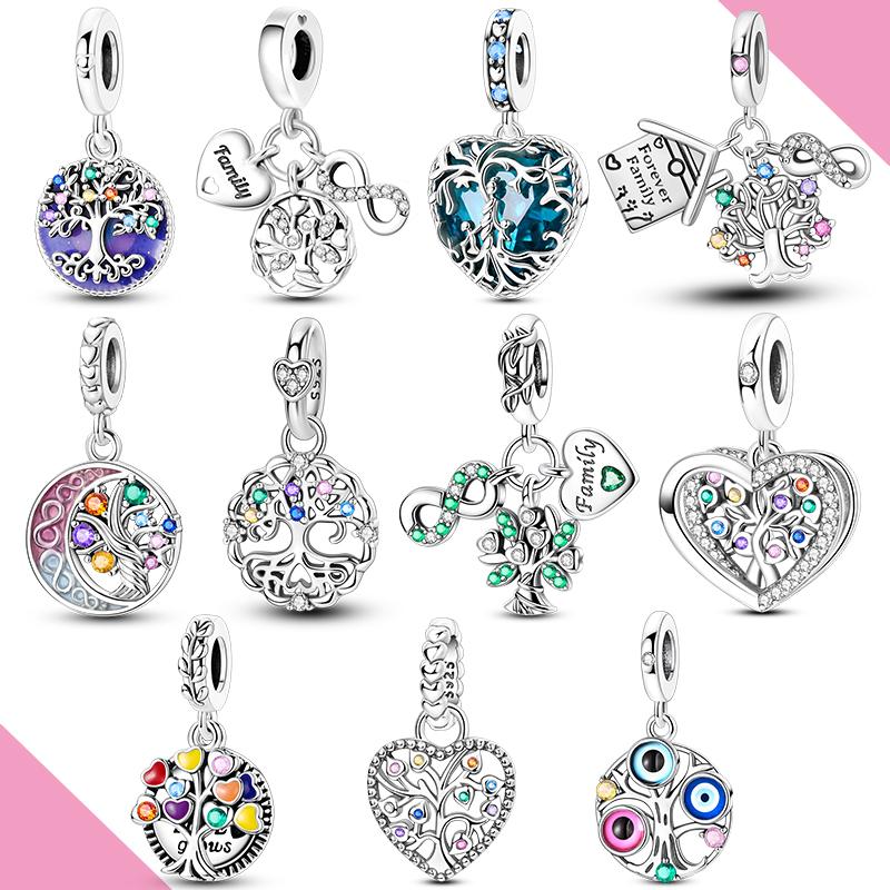 Copper Original Charms Tree Of Life Family Fit Bracelet Beads Diy For Jewelry Gift