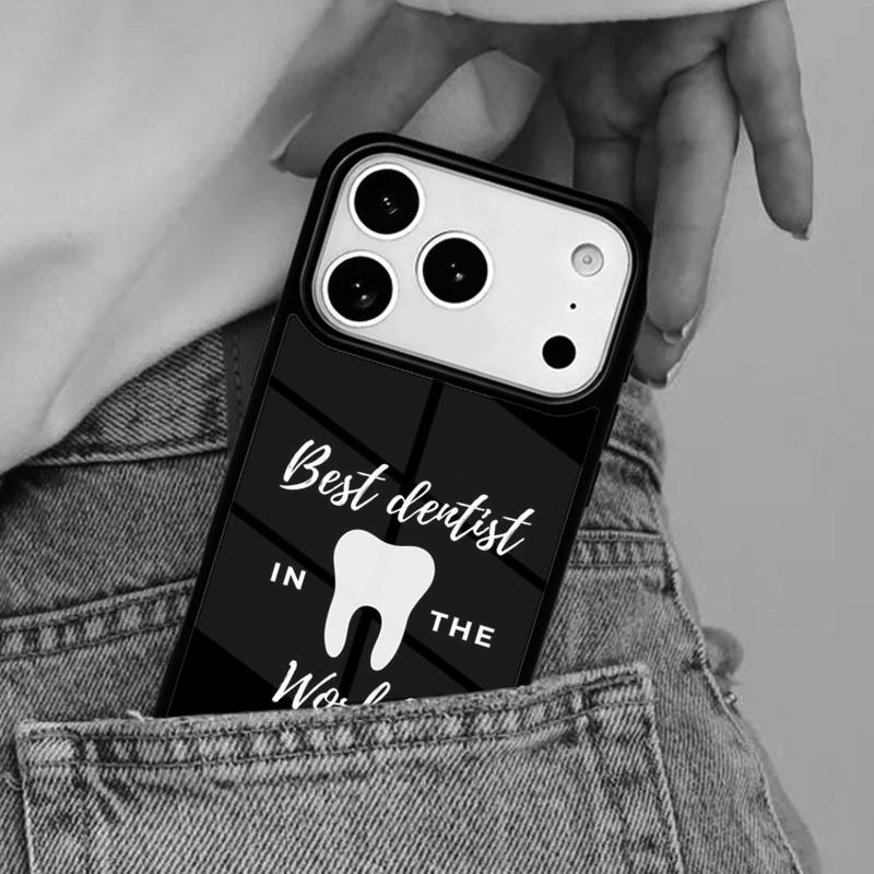Dentist Tooth Quotes Phone Case for iPhone 16e 15 14 13 12 17 Pro Max Plus Air 17pro Cover Coque