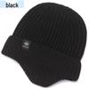 Men's Winter Knit Hat and Scarf Set with Ear Protection for Seniors