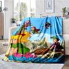 Bibi Blocksberg Theme Printed Blanket - Perfect for Couch, Bed, Travel & Outdoor Use | Machine Washable, Cozy & Durable.