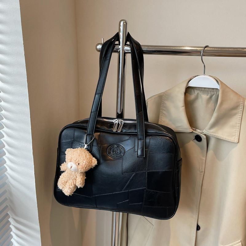 Ielgy Fashionable Large-Capacity All-Match One-Shoulder Underarm Bag Texture Portable Com