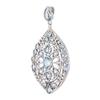 Antique Garnet Pendant: Large Sterling Silver Multi-Stone Design
