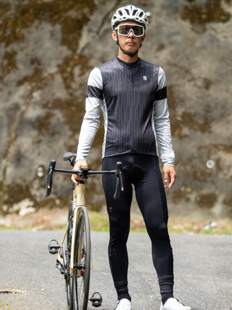 Lion de Capelmuur Cycling Long Sleeve Printed Size L Jersey, Windglass, Black,