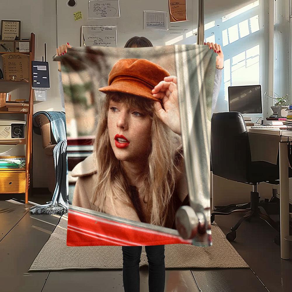 Taylor Swift printing Flannel Blanket Bedroom Sofa Camping Warm blanket Gifts for family and friends-MJ004