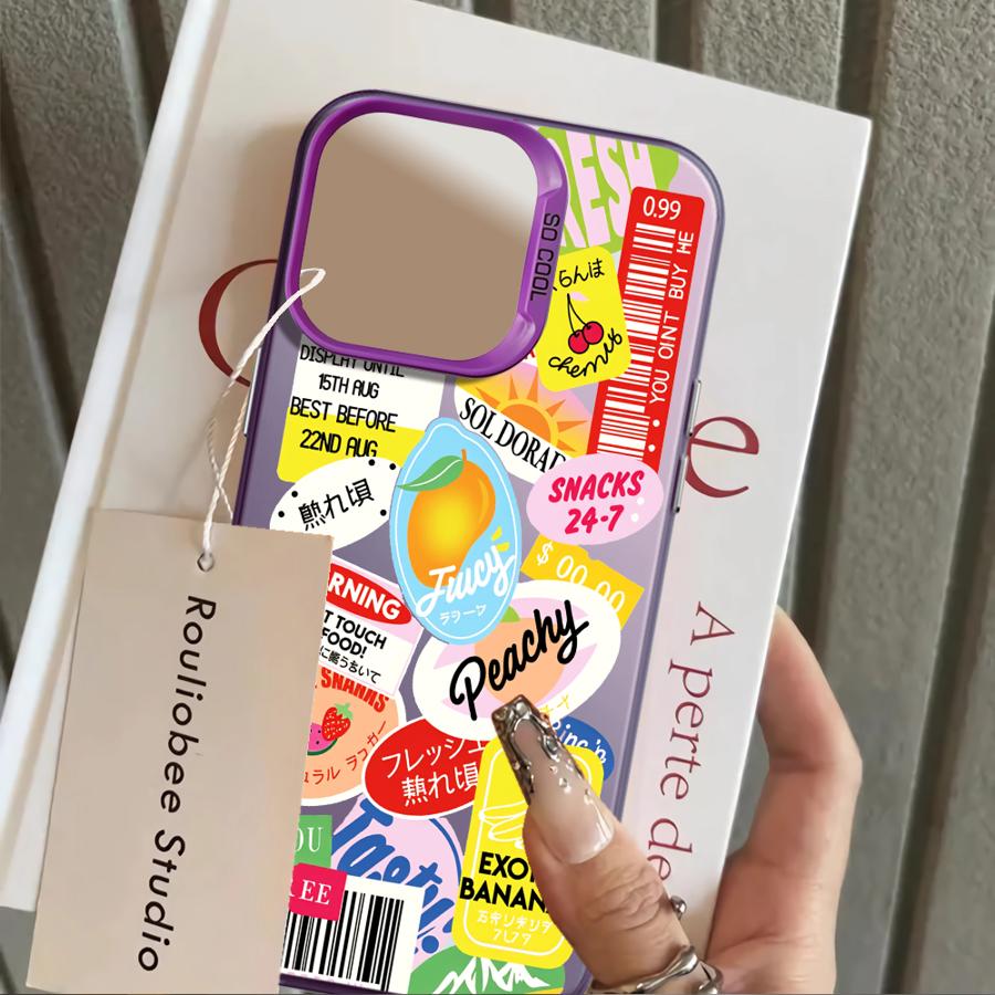 Fruit Pattern Case for iPhone 17 Pro Max 16 13 Pro XR 15 Plus XS 12 11 Air 14 Back Phone Cover