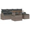 Garden Sofa Set with Cushions 6 Pcs Grey