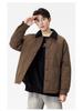 Men's Trendy American Retro Wave Pattern Duck Down Jacket - Lightweight, Warm Workwear Outerwear