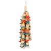 Parrot Chewing Toy Wood Corn Cob Colorful Hanging Large Bird Bite Toy for Parakeet Cockatiel