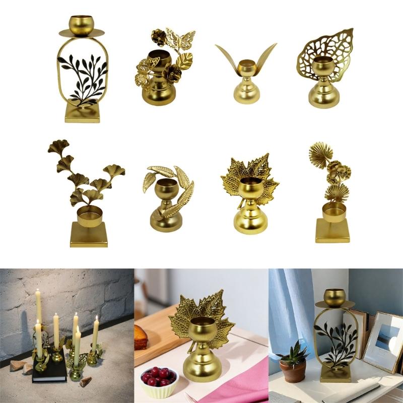 European Wrought Iron Wedding Table Candlestick Decoration Home Ornament Candlelight Dinner Metal Candle Holder