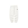 Solid Color Lace-Up Cuffed Outdoor Knitted Sports Pants Women Pants Cotton-Candy-White L224W051-0074
