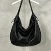 Leather Dumpling Shaped Bag Large Capacity Travel Shoulder Bag Japanese Style Crossbody Bag  Sports