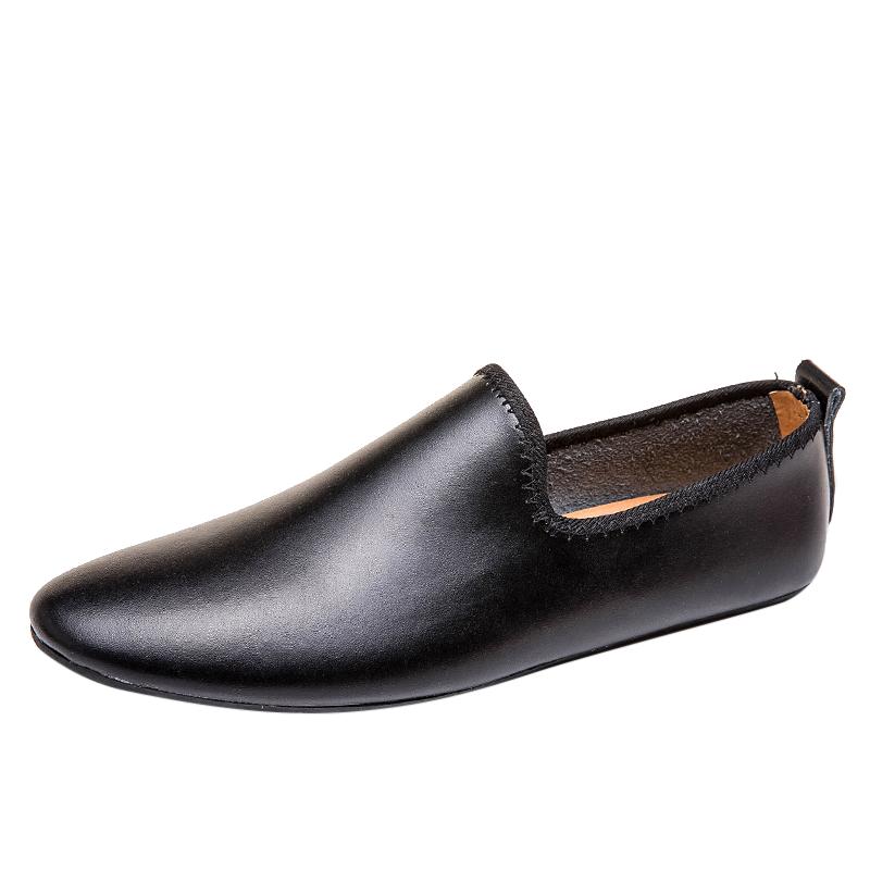 Mode Hohe Qualität Herren Walking Flats Schlichte Weiche Sohle Designer Slipper Lässige Leder Leichte Fahrschuhe Rutschfest Businessschuh