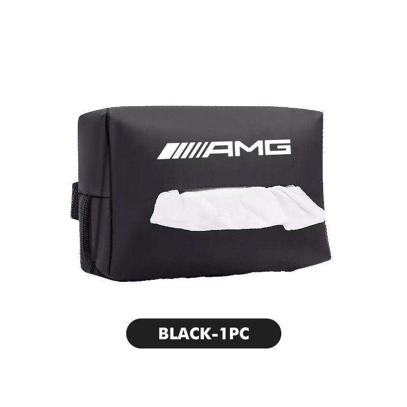 For AMG 1/2PCS Car Interior Tissue Bag Seat Back Tissue Storage Box Holder Accessories Mercedes Benz CITAN VITO SPRINTER CLS SLK