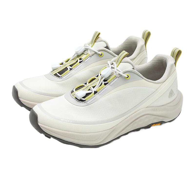 FILA Boa Wolf 2+ Lightweight Comfortable Durable Low-Top Running Shoes Women sneaker Snow-White A12W511225FPT