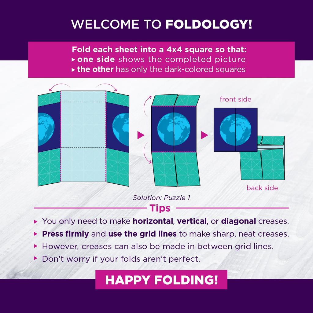 FOLDOLOGY Origami Puzzle Game FY01 Authentic