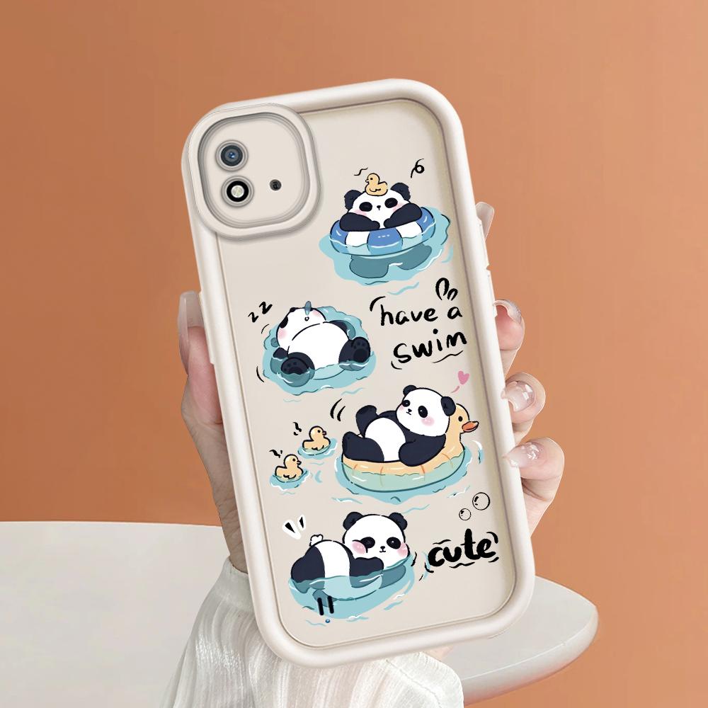 Soft Silicone Square Ladder Printing Pattern Phone Casing Full Cover Camera Shockproof Protection Rubber Case for OPPO Realme