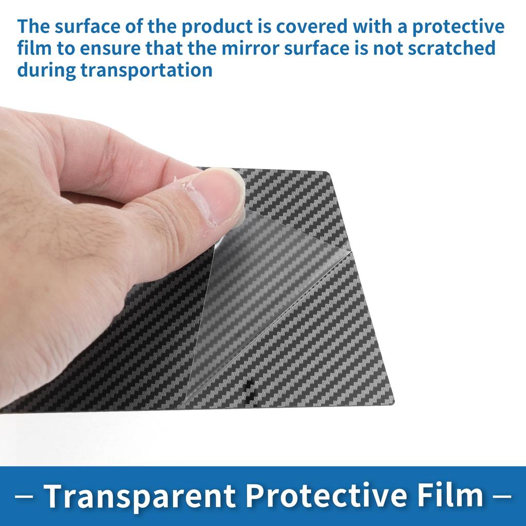 ABSOPRO Door Pillar Window Trim Stickers for Pillar Door Outer Exterior Carbon Fiber Pattern Black for Ford EcoSport Anti-Scratch Posts, Covers,