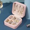 Leather Storage Earrings Necklace Ring Jewelry Organizer Display Portable Mini Jewelry Storage Box Travel Organizer Jewelry Case