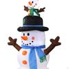 Christmas Snowman Inflatable Xmas Ornament with Branch Hand Glow Funny Yard Decoration Indoor