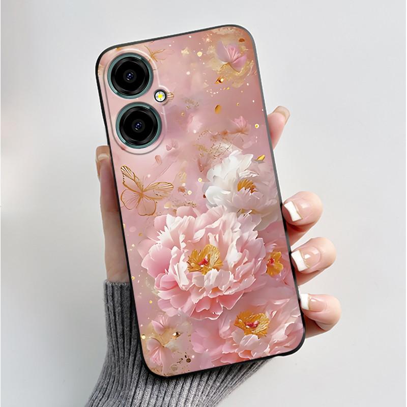 Luxury Fashion Butterfly Flowers Cases For BLU G64 Phone Case Shock Proof Black Soft Silicone Back Cover For BLU G64 G 64 Fundas