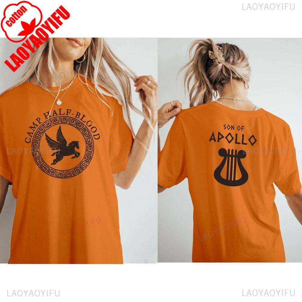 Camp Half Blood Long Island Percy Jackson Son Of Greek Tshirt Summer Fashion Casual Comfortable Soft Cotton Unisex Print Tees