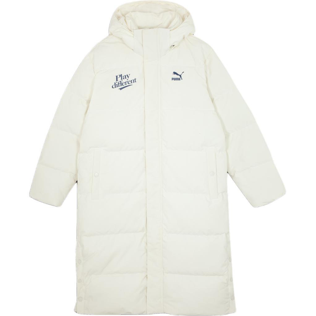 

Puma Теплая модная универсальная пуховая куртка на молнии с капюшоном, унисекс, верхняя одежда, белая 625527-65 XS