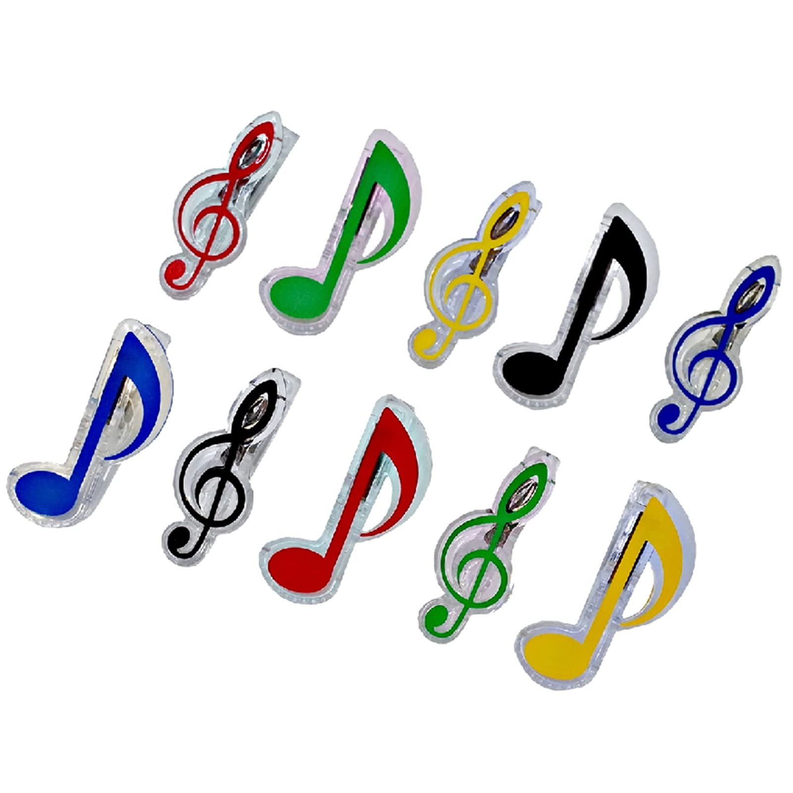 ZERONOWA Musical Clef Colorful Memo Clips for Sheet Music and Document Organization of Note/Treble Clips, (Set 20)