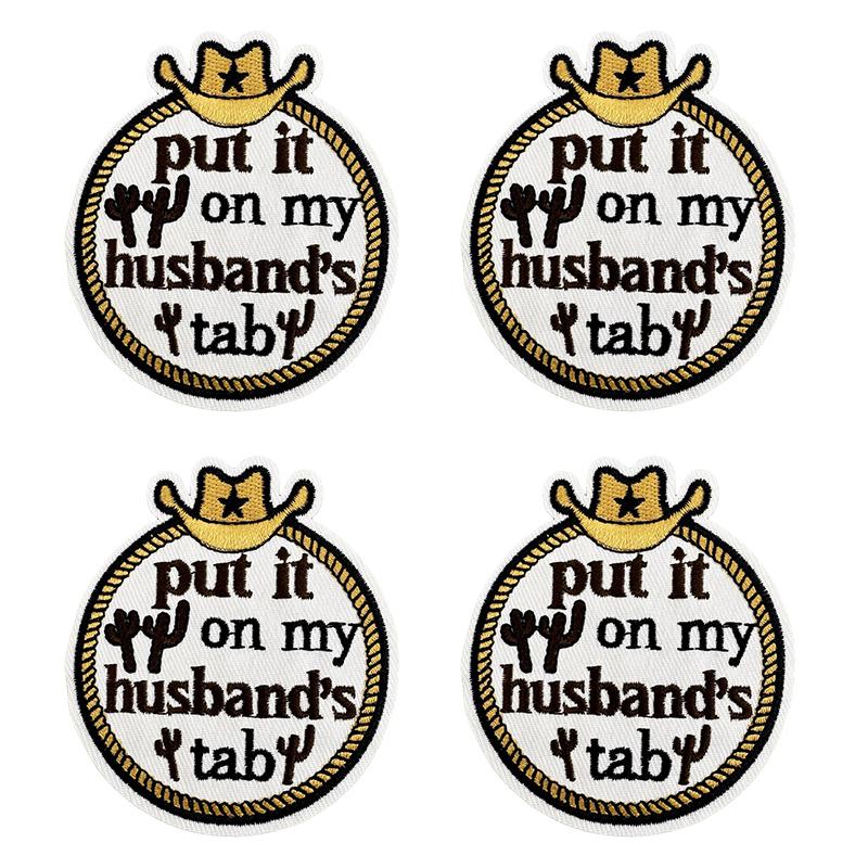 10pcs /Lots Western Cowboys Embroidered Patches Letter Patch Iron On Patches For Clothing Thermoadhesive Patches Jackets Hats Diy 