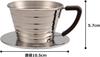 Kalita Stainless Steel Coffee Dripper Wave Series 155S for People Made In Japan Drip Equipment for 1 or 2 People 1 Cup or 2 Cups Stylish Camping