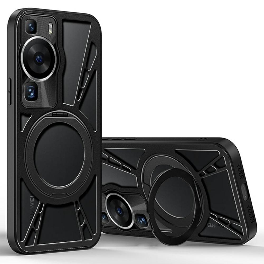Θήκη για Huawei P60/P60 Pro Μαγνητική Στήριξη Κοίλη Απαγωγή Θερμότητας Σιλικόνη+PC+Μεταλλικός Προφυλακτήρας Κάλυμμα Τηλεφώνου