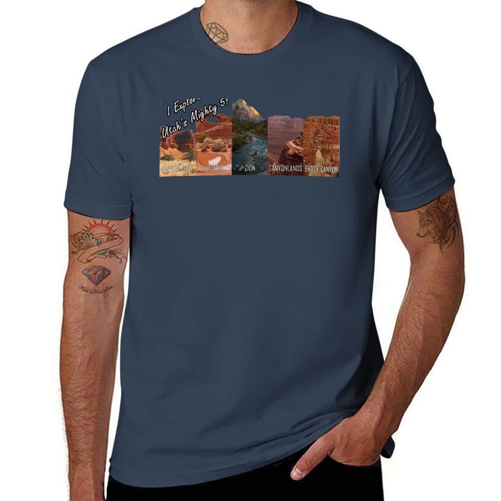 Utah National Parks: Bryce, Zion, Canyonlands, Arches, Capitol Reef T-shirt Man T Shirt Graphic Man Graphic T Shirt T-shirt