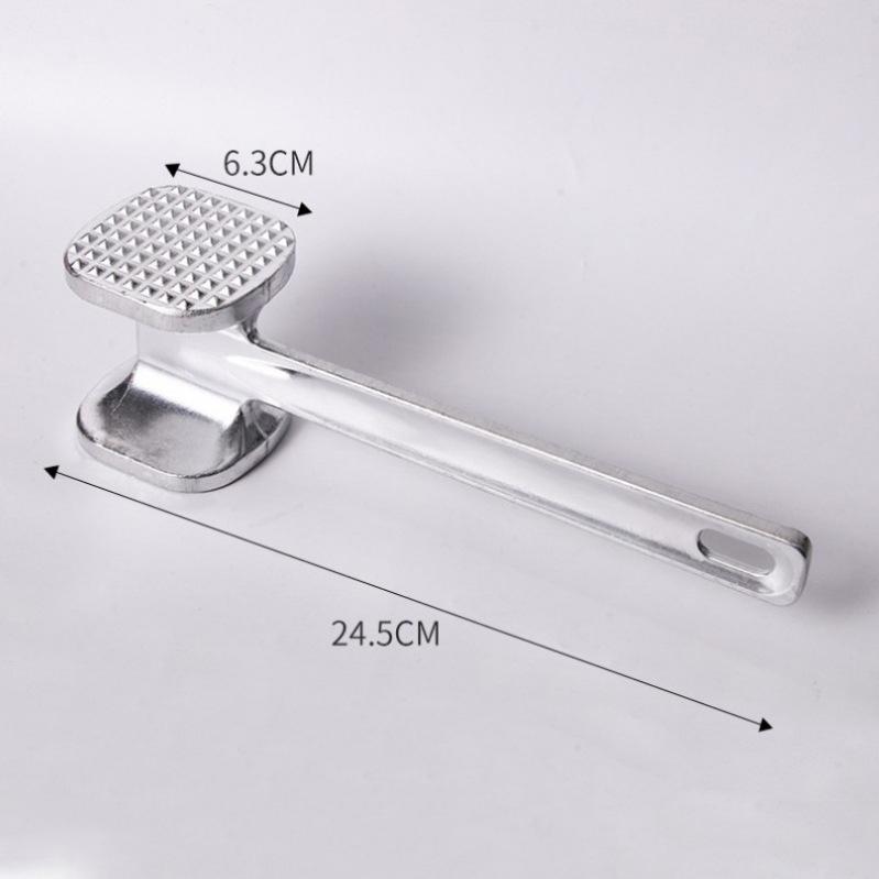 Stainless Steel Double-Sided Square Meat Tenderizer Hammer Food-Safe Kitchen Tool for Pork Chops Meat Tenderizing Appliance