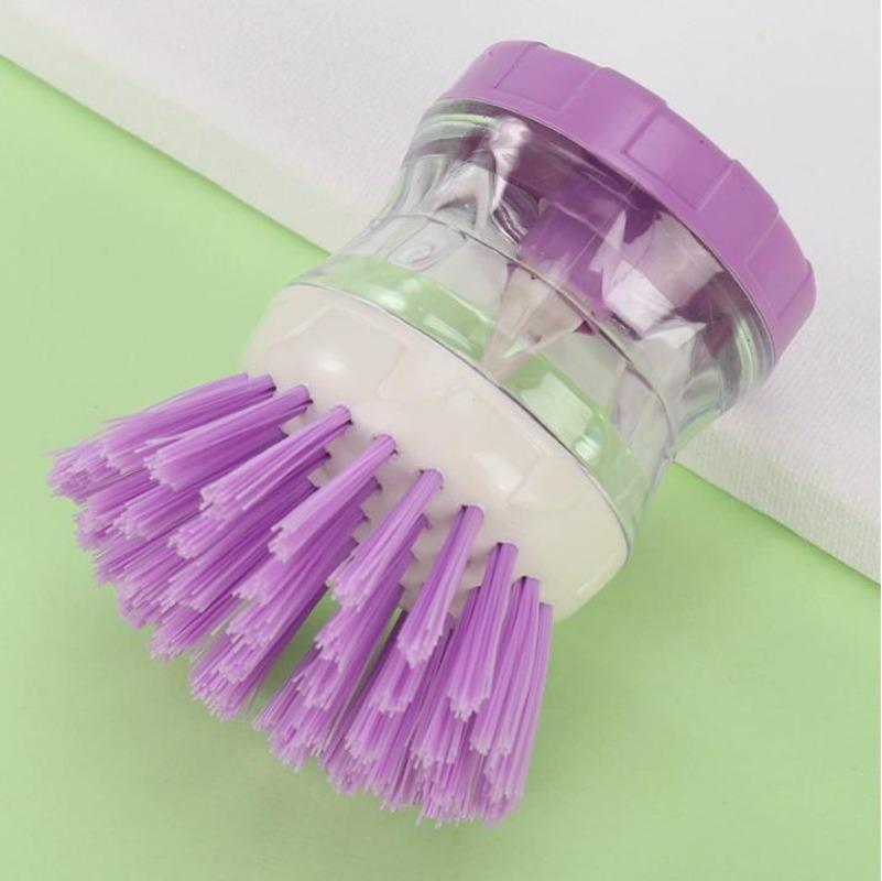 

Кухонная щетка, инструмент для мытья, новая кастрюля, миска, щетка для ладони, дозатор мыла Random Color-1Pcs красный