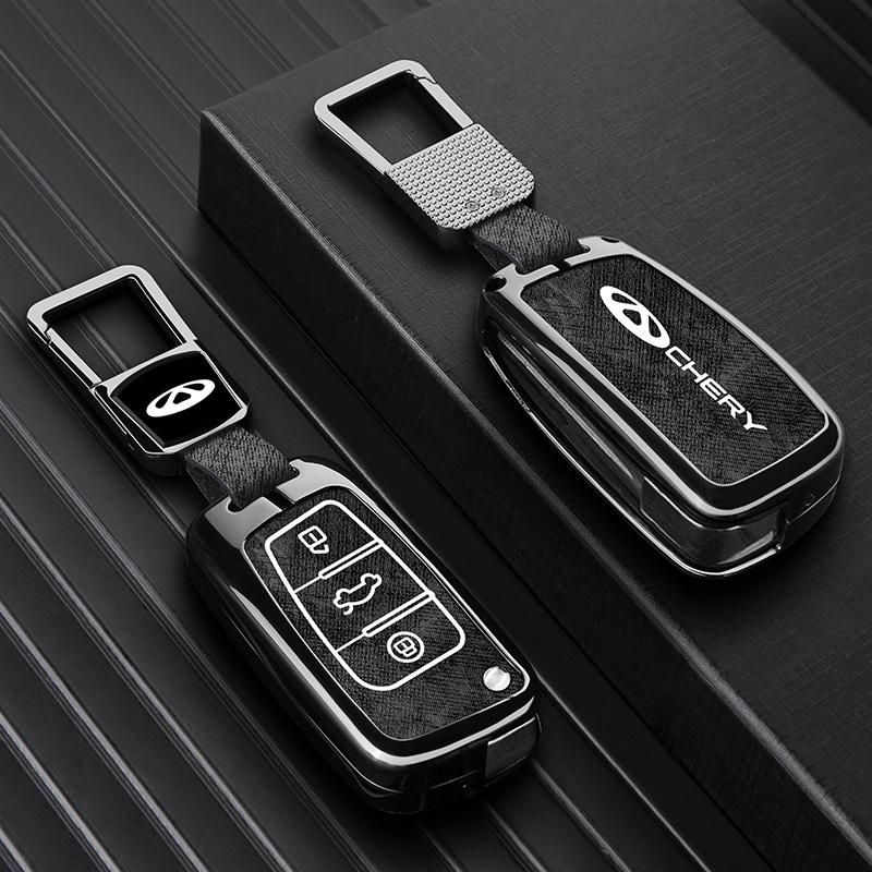 Zinc Alloy Key Shell Covers for Chery, Tiggo 8, 7 Plus - Full Coverage, 5x Anti-Drop Protection