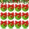 12 PCS Lemon Green Christmas Tree Ball Decorations, Soft Artificial Plush Ball Decorations, Christmas Home Ambiance Decoration