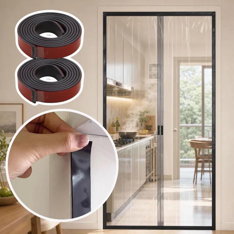 DIY 10/15/20mm Self Adhesive Magnetic Strip Tape Curtain Window Back Adhesive Waterproof Easy Cut Blackboard Craft Home OfficePinstriping Tape 3