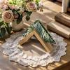 1pc Elegant Nordic-Style Solid Wood Napkin&Paper Towel Holder-Triangular Tabletop Organizer with Natural Finish,Perfect for Home