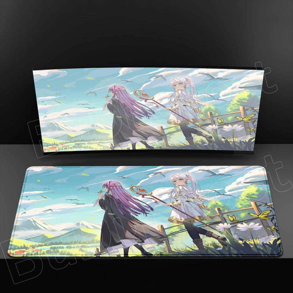 Exquisite Wallpaper Anime Sousou No Frieren Mouse Pad XXL HD Printing Mousepad Hot Large Game Non-slip Rubber MousePad Table Mat