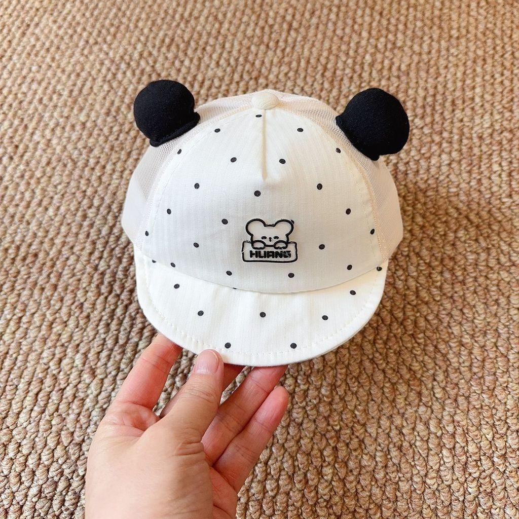 Baby Girl Boy Summer Cotton Sun Hat With Cherry Heart Dots For Newborns