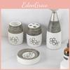 Toiletry Printed Flower Separate Bottle Bathroom Lotion Soap Dish 4pcs Sets