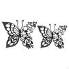 Butterflies Wall Art Figurines Silhouette Wrought Iron Ornaments Hanging Office Garden Bedroom