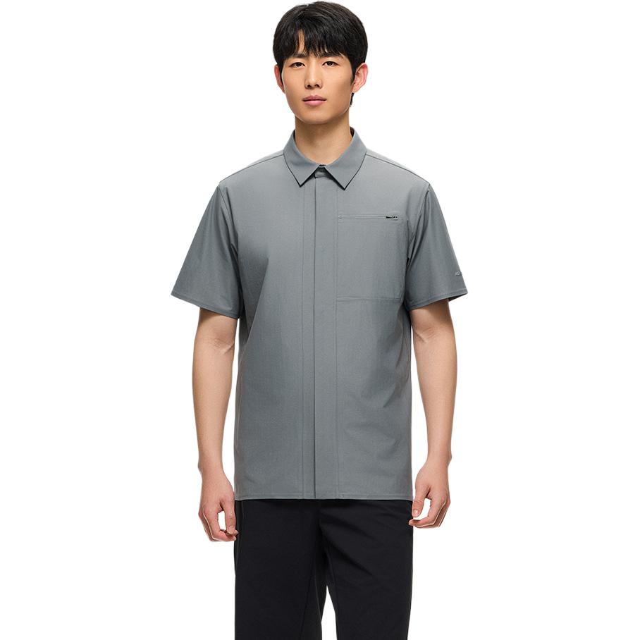 Anta Champion All-Weather Series Quick-Dry Polo Shirt Men Shirts Monet-Gray 152520110-1