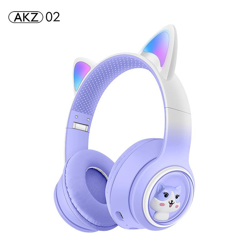 Leuchtendes Katzenohren-Headset Bluetooth-Headset Subwoofer Spiel E-Sport Kabelloses Headset