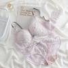 Lace Lingerie Set: Push-up, Wire-Free, Adjustable Support Bra for Small Busts.